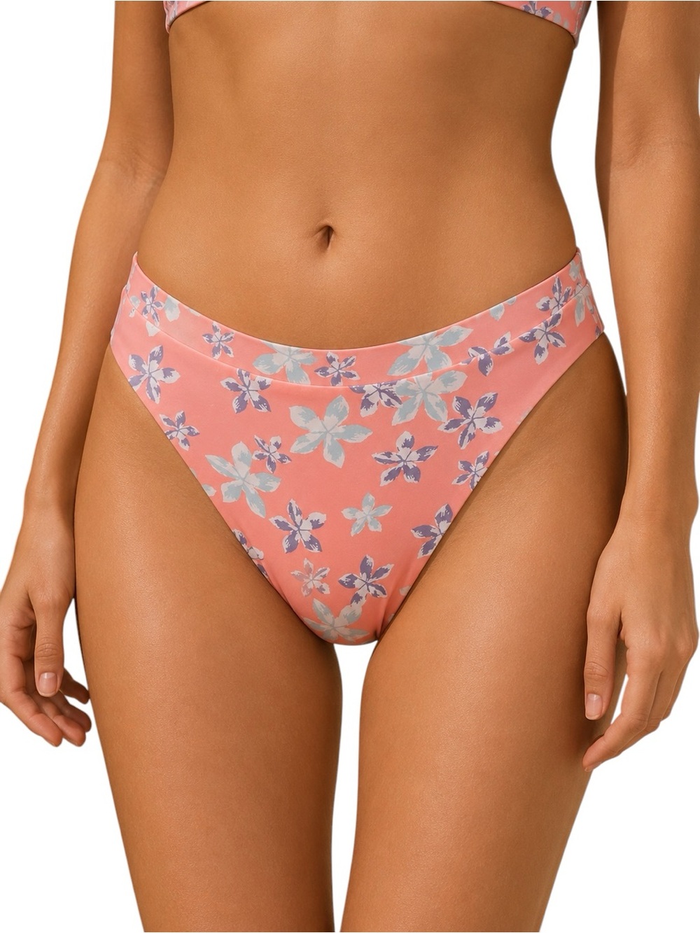 BECCA Floral Print French Cut Bikini Swim Bottom NEW!